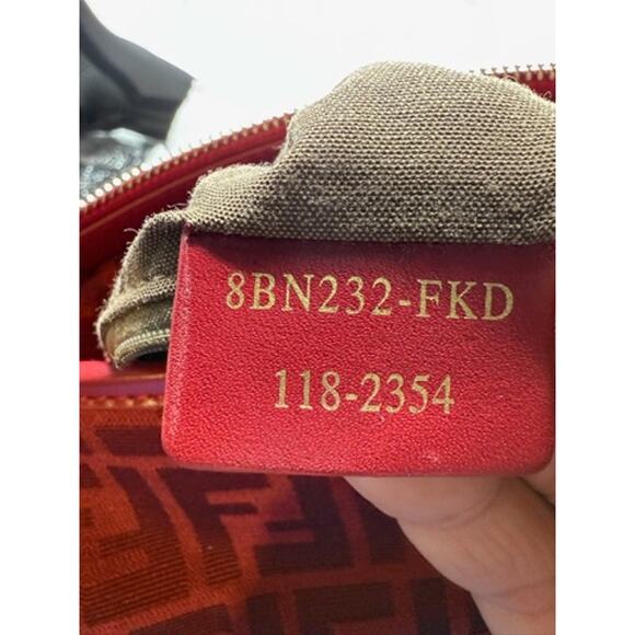Fendi Red Zucca Chefs bag*Red Canvas & Leather*BEAUTIFUL CONDITION - Picture 13 of 16